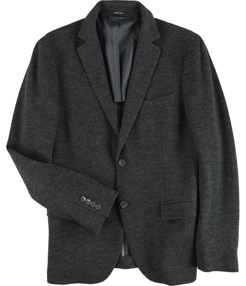 bar III Mens Knit Two Button Blazer Jacket in Gray