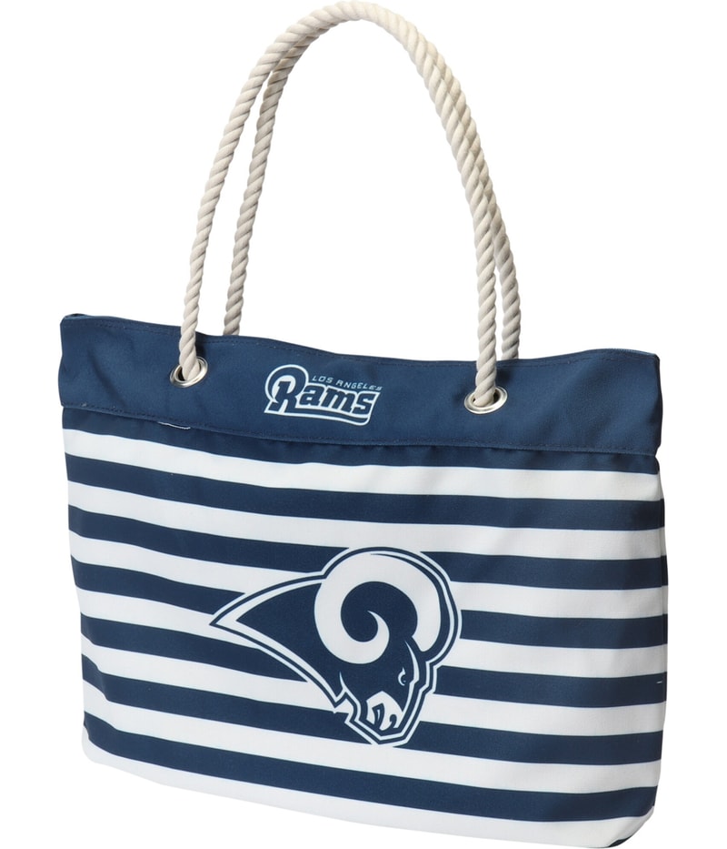 Forever Collectibles Womens Nautica Stripe Tote Handbag Purse in Navy