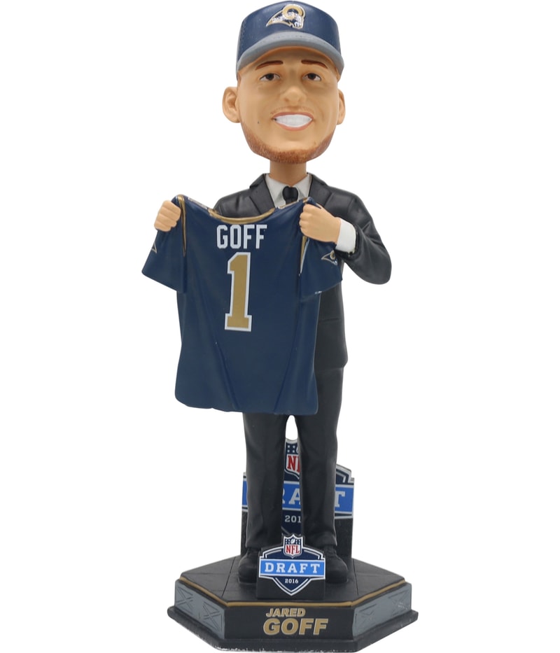 Forever Collectibles Unisex Jared Goff Bobble Head Souvenir in Blue