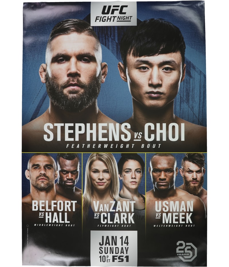 UFC Unisex Fight Night Jan 14th Sunday Official Poster