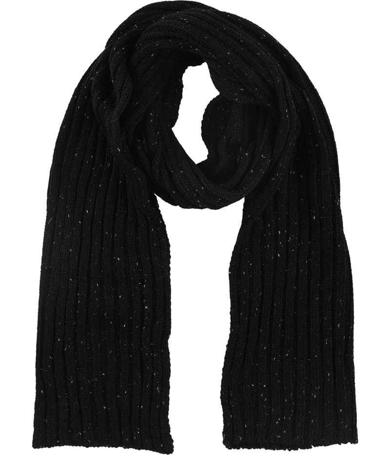 Kenneth Cole Mens Two Toned Ribbed Scarf in Black