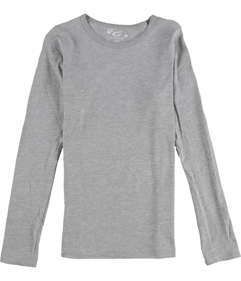 G-III Sports Womens Solid Basic T-Shirt in Gray