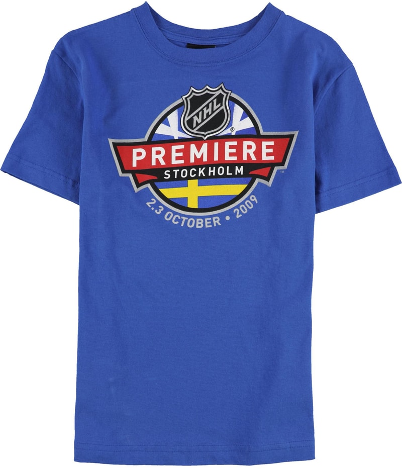 Adidas Boys Premiere Stockholm Graphic T-Shirt in Blue