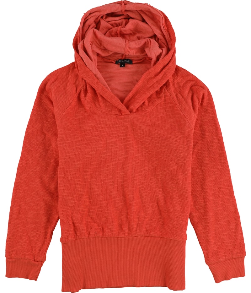 dirty violet Womens Cropped Hoodie Sweatshirt in Orange