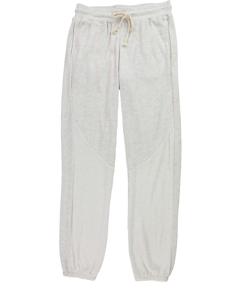 Project Social T Womens Drawstring Straight Leg Relaxed Lounge Casual Pants in Light Gray