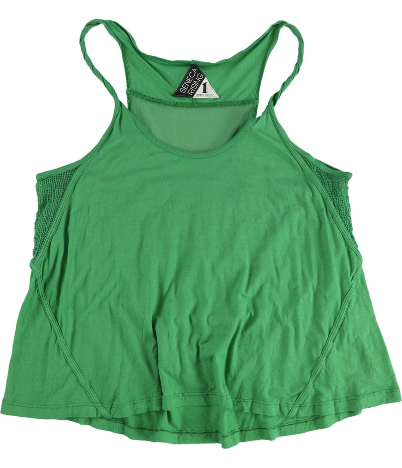 Seneca Rising Womens Mesh Panel Twisted Strap Tank Top