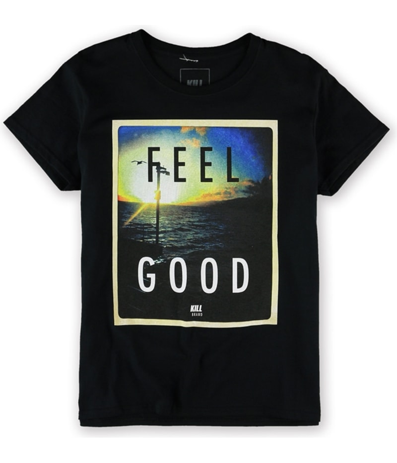 Kill Brand Mens The Feel Good Graphic T-Shirt in Black