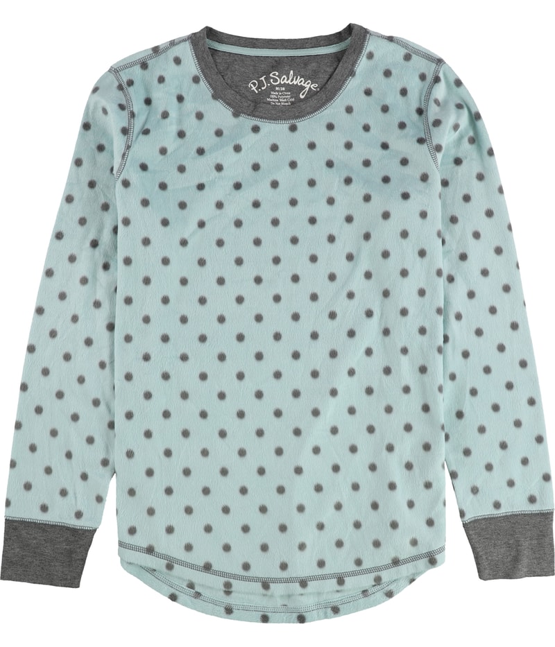 P.J. Salvage Womens Fuzzy Polka Dot Pajama Sweater