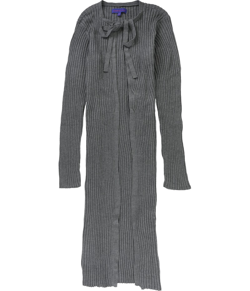 Aeropostale Womens Tie Neck Cardigan Sweater in Gray