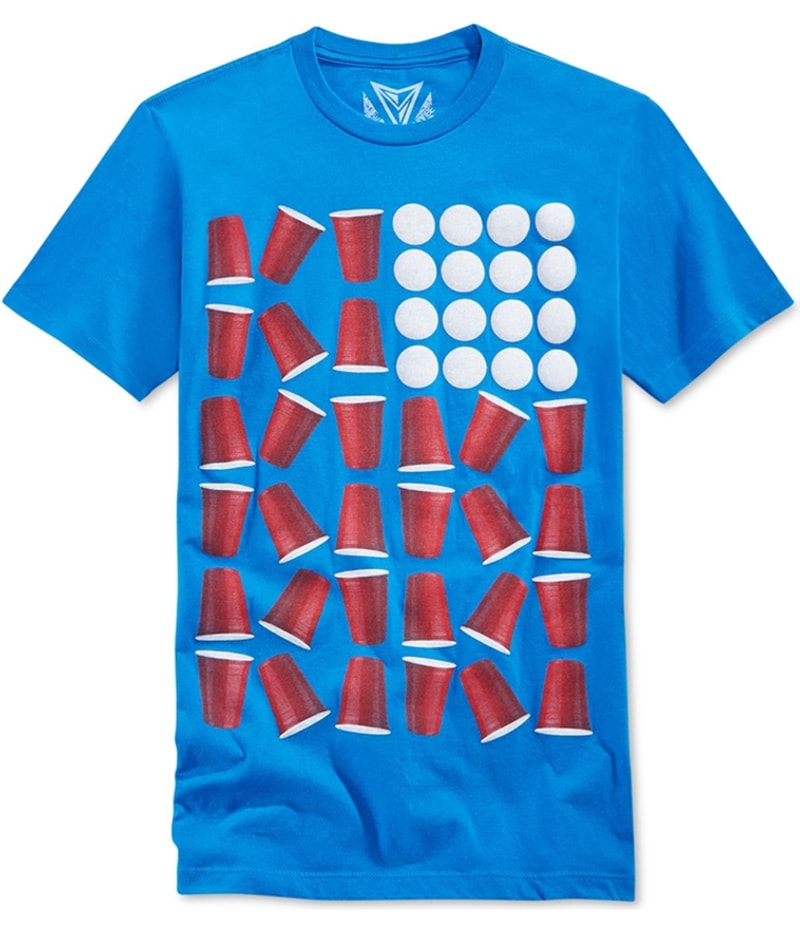 Univibe Mens Beer Pong Graphic T-Shirt