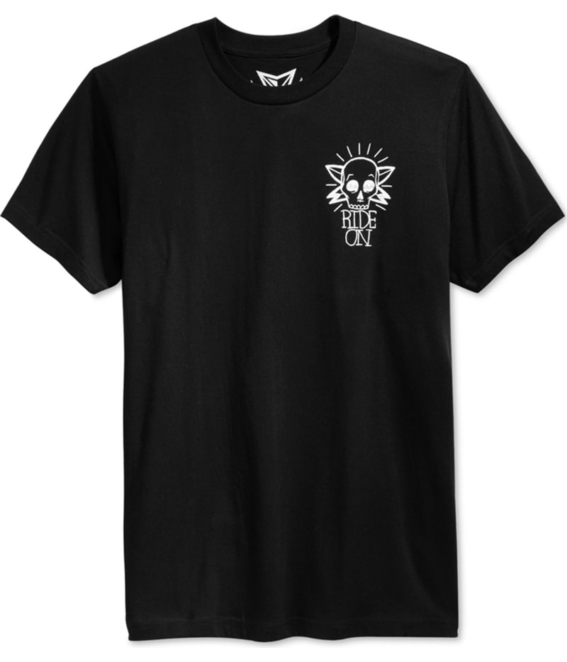 Univibe Mens Shredder Graphic T-Shirt in Black
