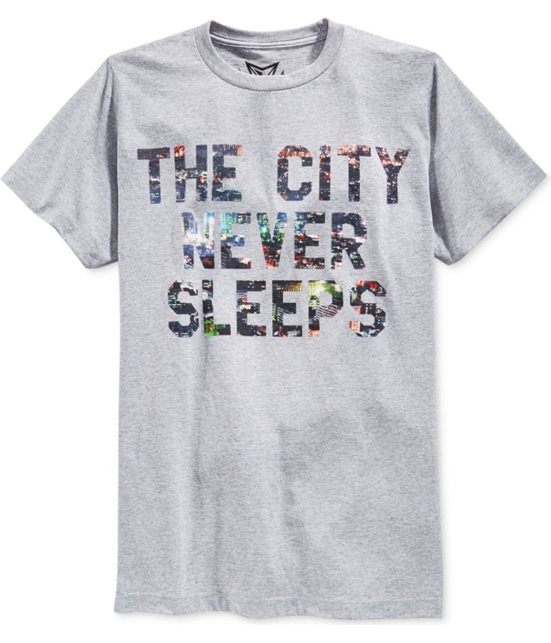 Univibe Mens Sleepless Graphic T-Shirt in Gray