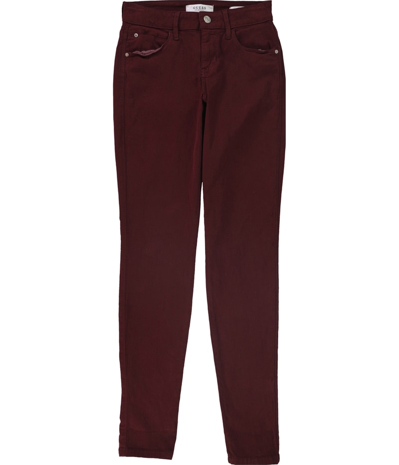 GUESS Womens Sexy Curve Straight Leg Curvy Jeans in Red