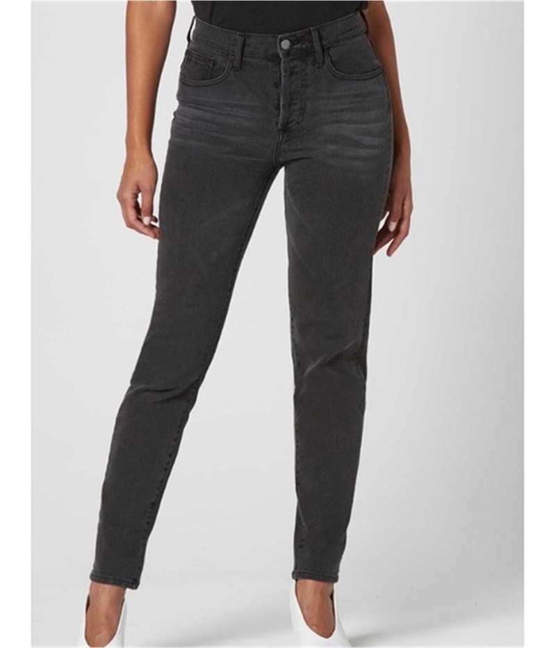 DSTLD Womens Denim Relaxed Straight Leg Mom Jeans in Black