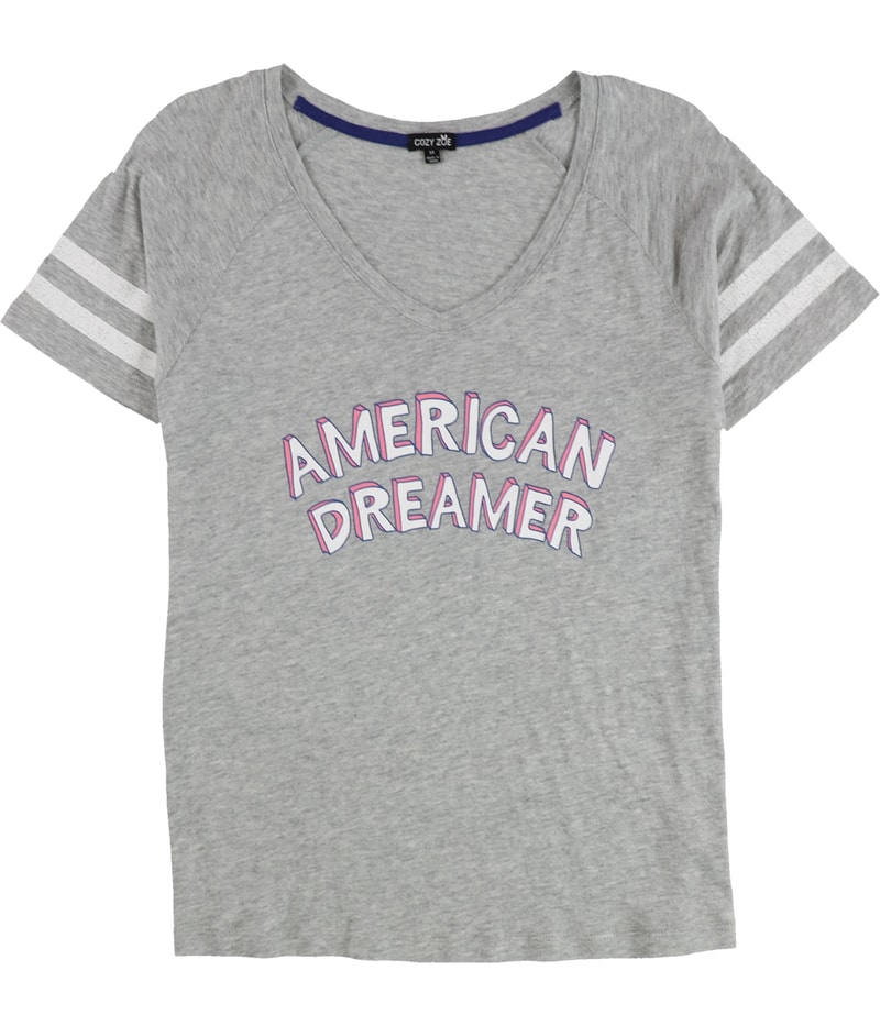Cozy Zoe Womens American Dreamer Pajama Sleep T-shirt in Heather Gray